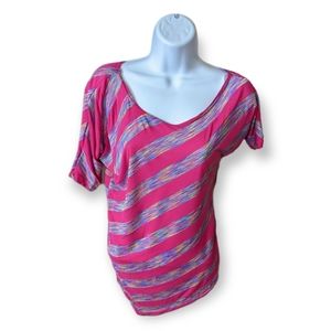 Deb Short Sleeve Asymmetrical Retro Top Size Small